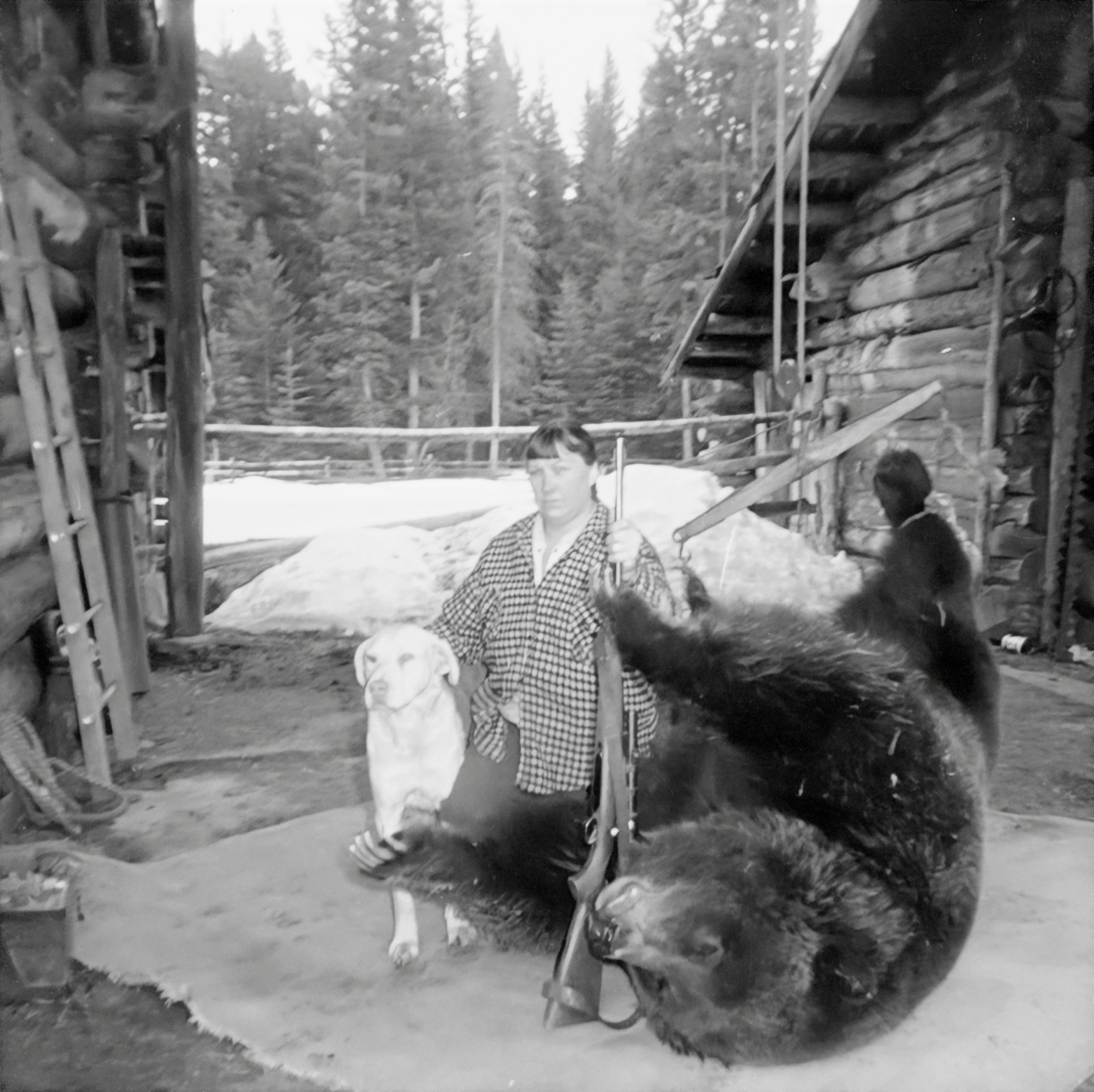 McDonald with bear and dog