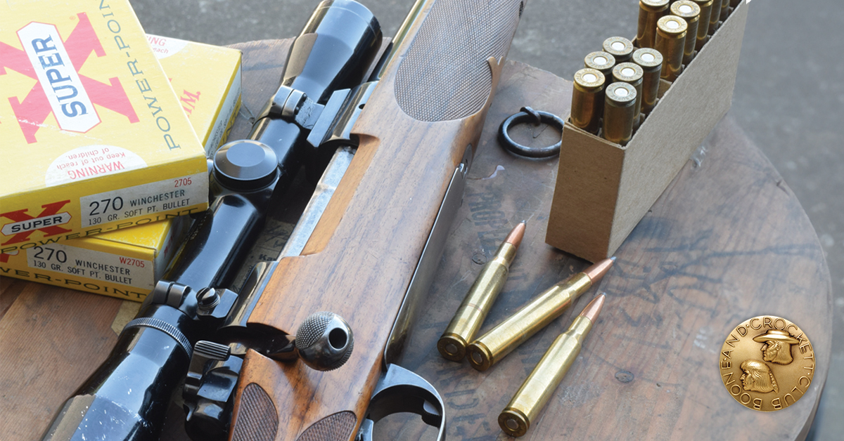 “Number 2” rifle – a Biesen-stocked .270 – with a 4x Leupold