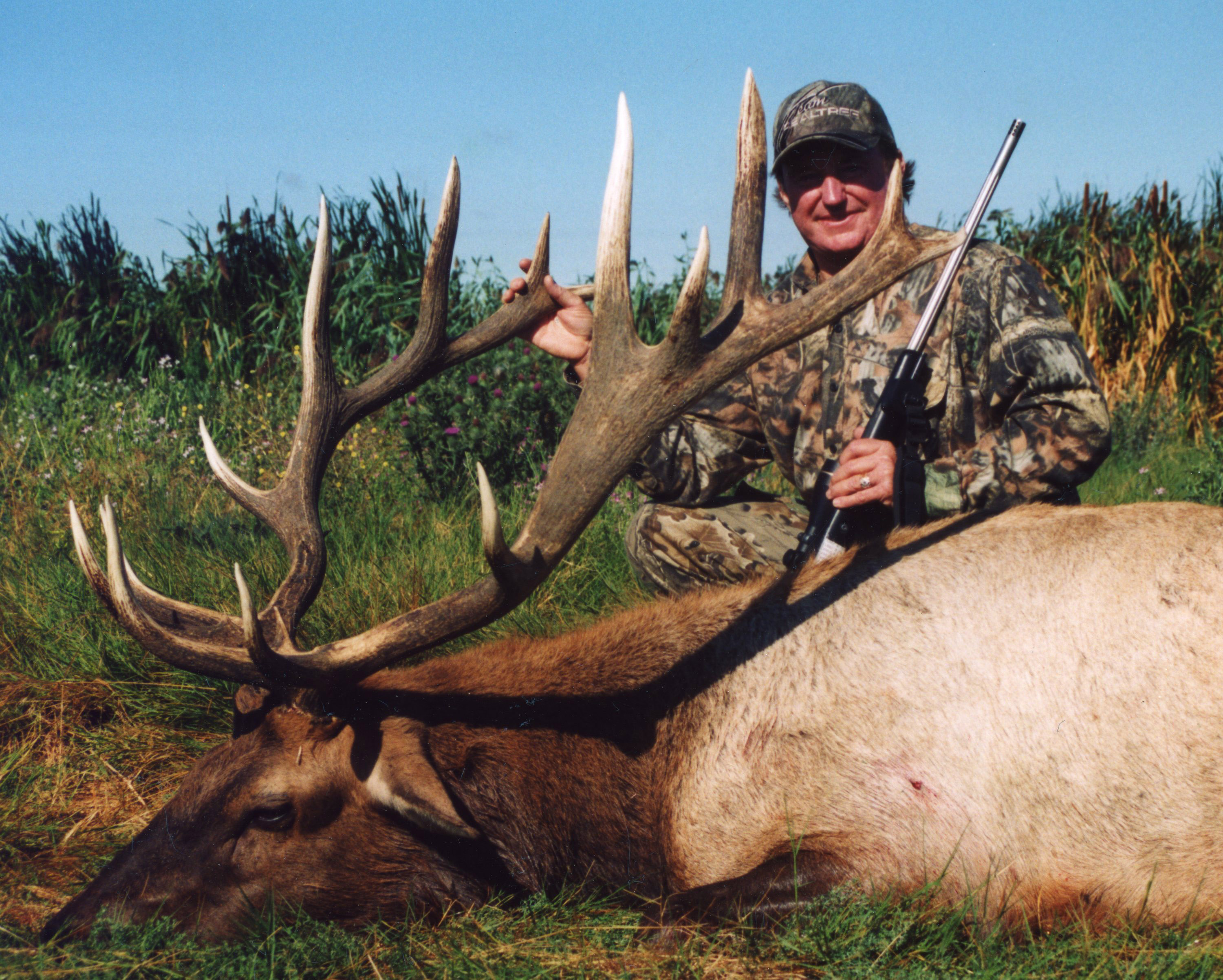 Nascar legend Richard Childress with his 2003 record-book tule elk, scoring 312-5/8 B&C points. 