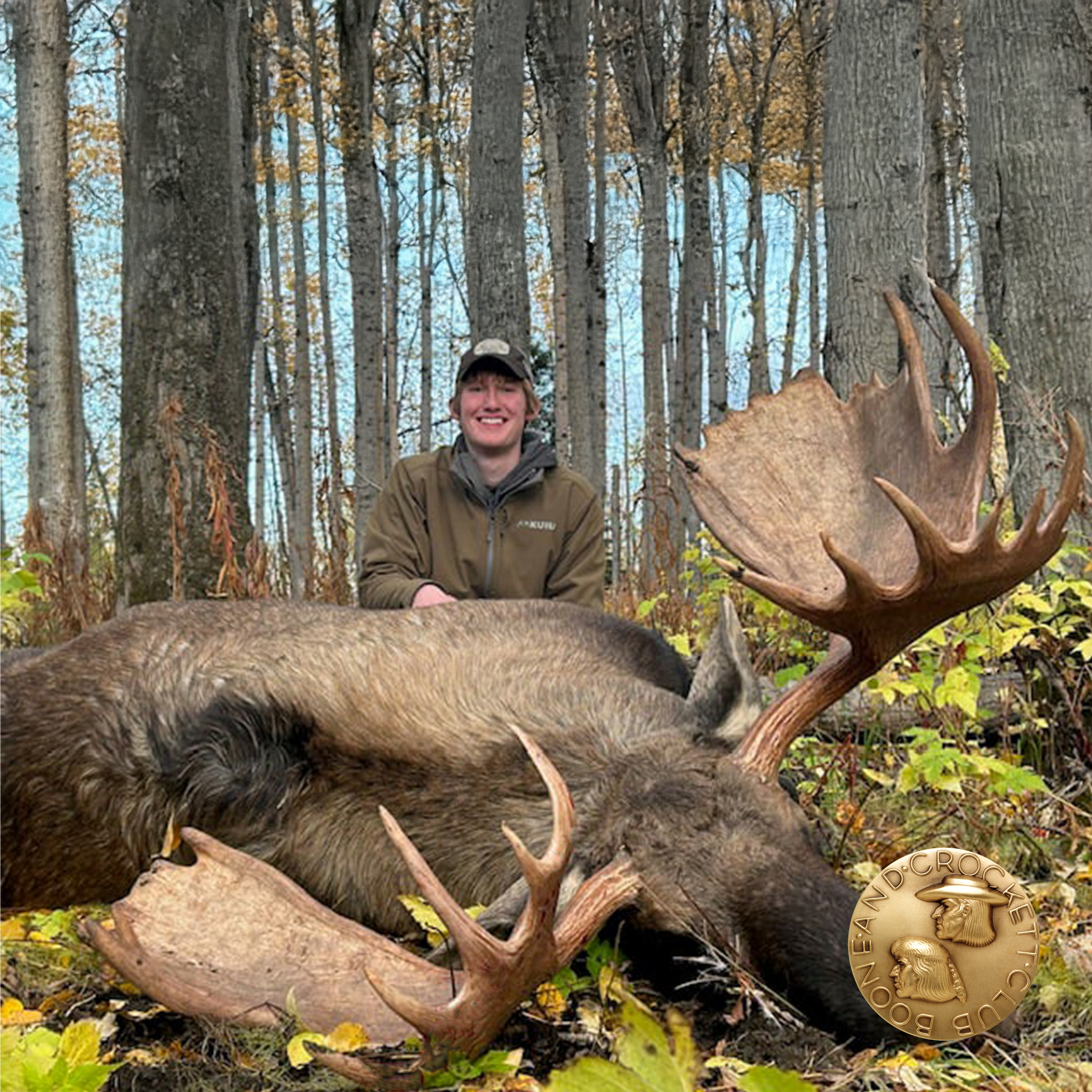 man with moose