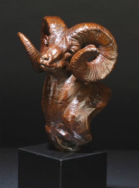 bronze sheep statue