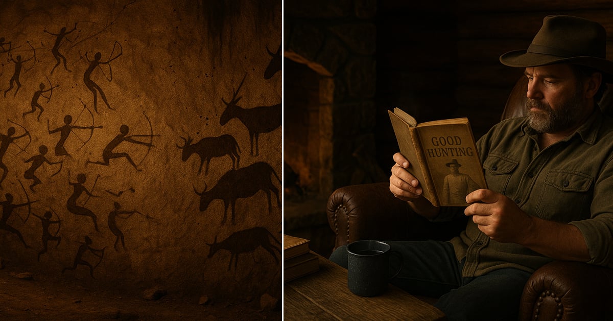 hieroglyphs and a man reading 