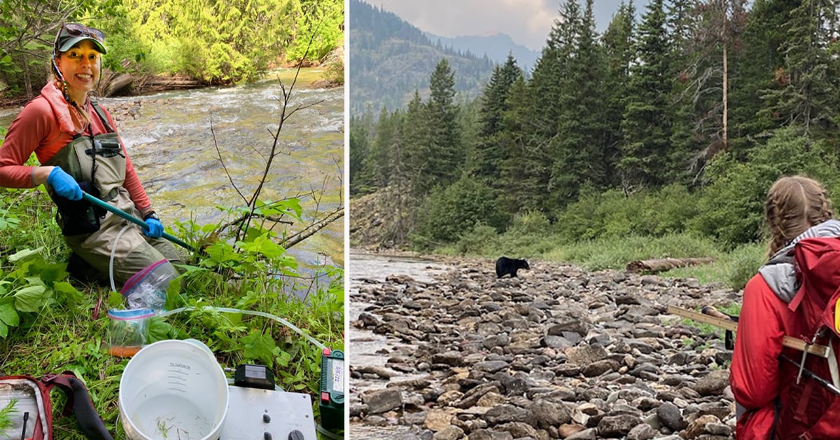 Holli Holmes working outdoors