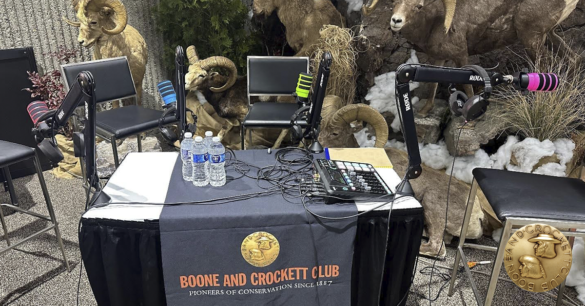 Boone and Crockett Club podcast setup