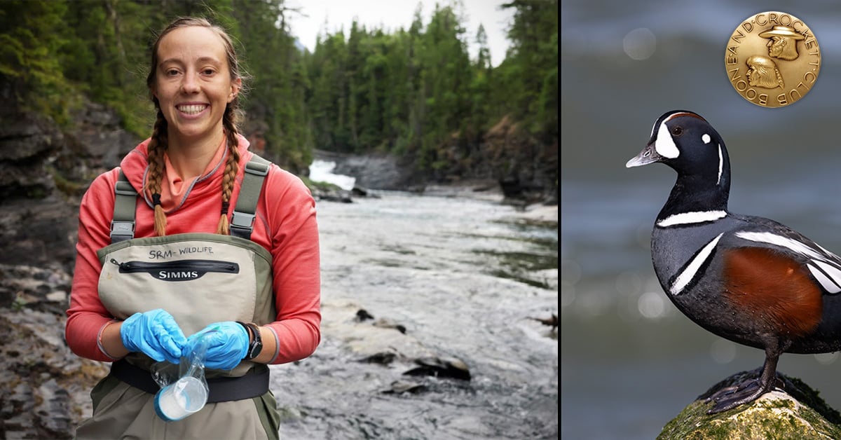Holli Holmes and a duck