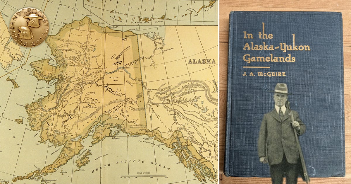 Vintage Alaska map and John A. McGuire book