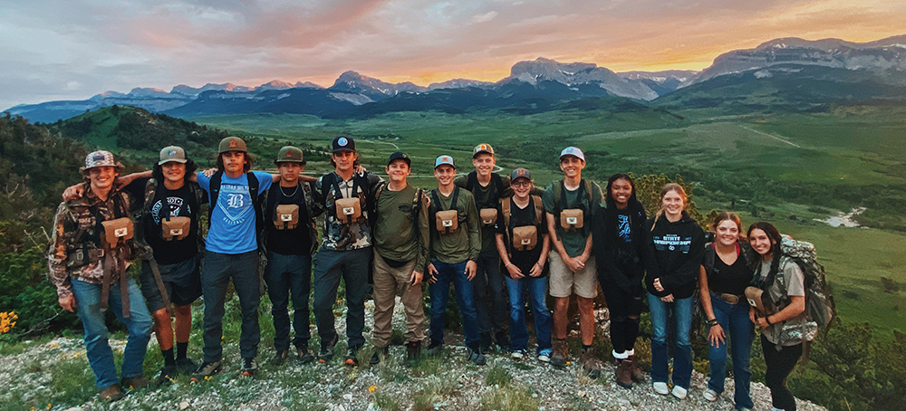 group photo of kids outdoors