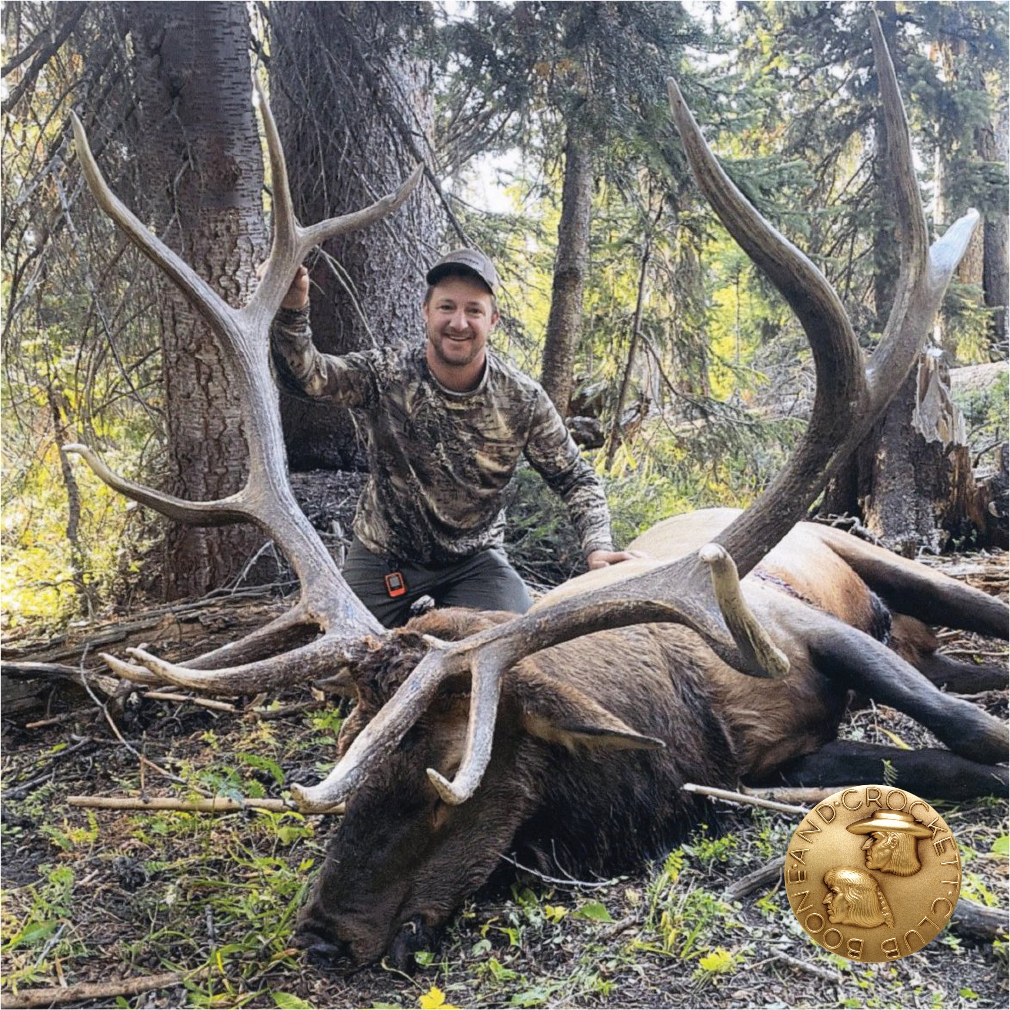 man with elk