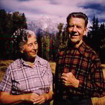 Olaus Murie with his wife