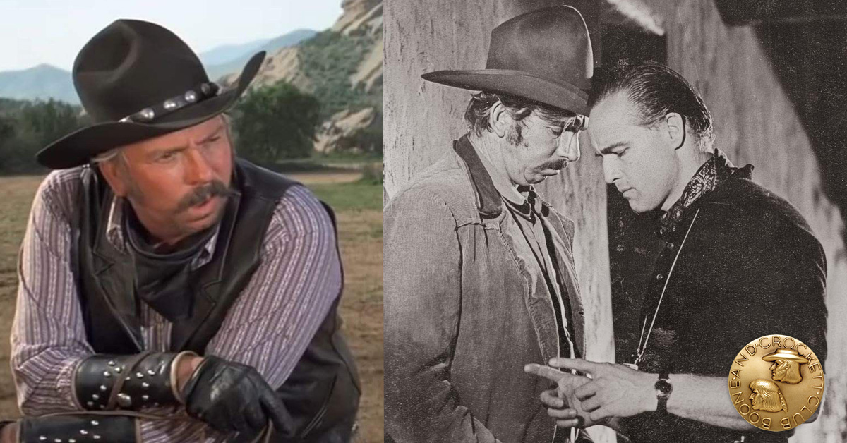 Left, Pickens plays Taggart in the comedy classic, Blazing Saddles.  Pickens also worked with Marlon Brando who directed and starred in One-Eyed Jacks. 