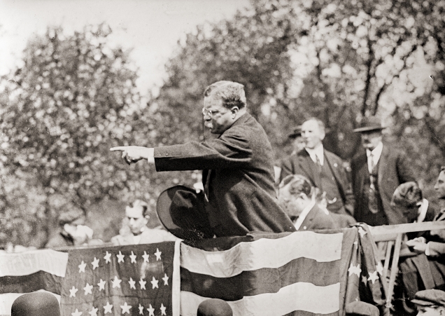 Theodore Roosevelt giving speak