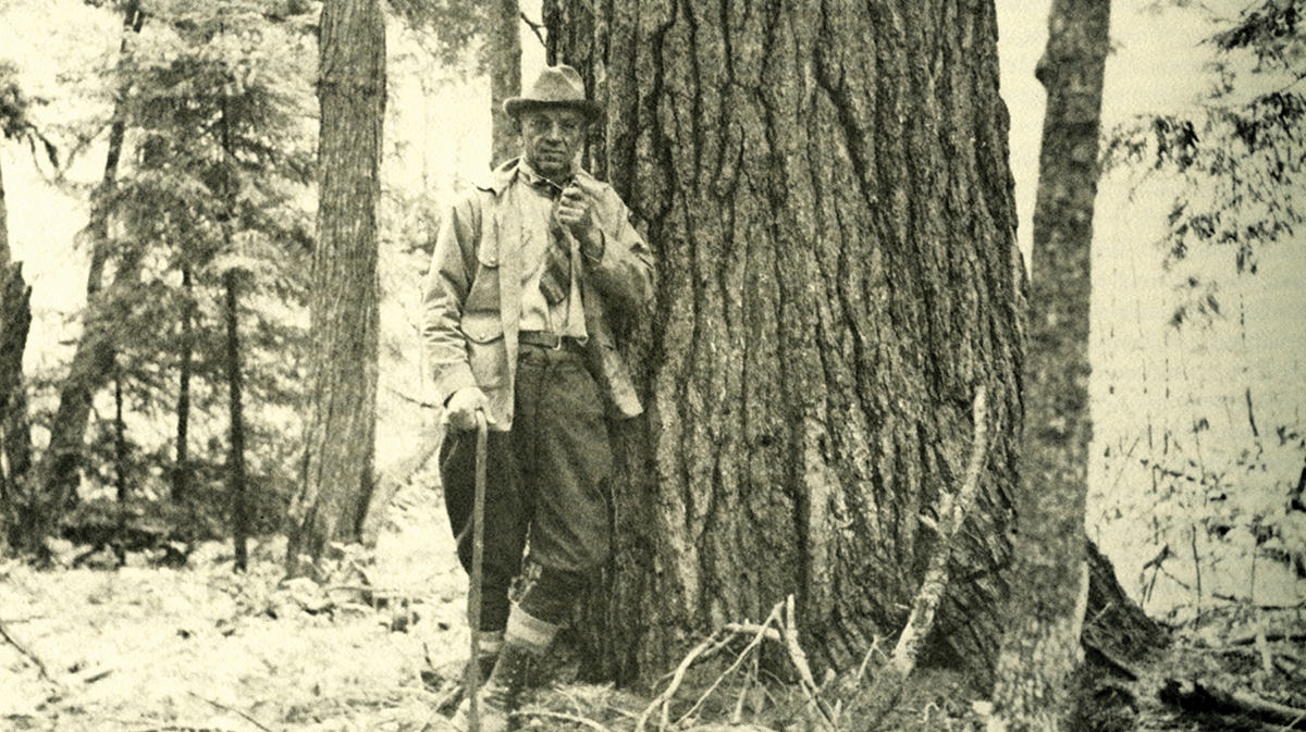 Aldo Leopold in the upper peninsula of Michigan in 1938.
