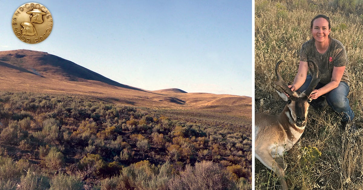 Victoria Bell with Pronghorn in Nevada