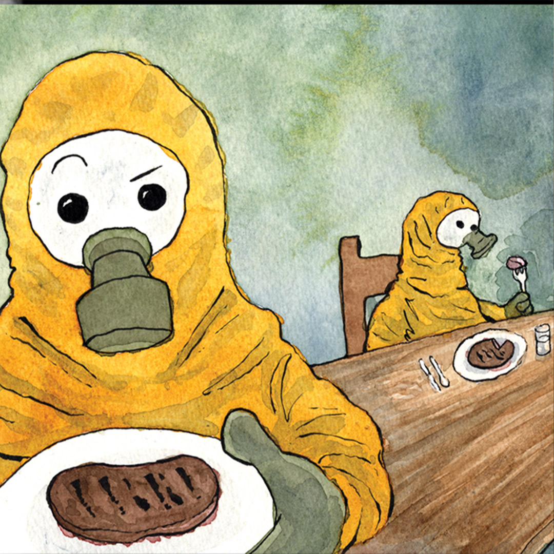 hazardous meat cartoon