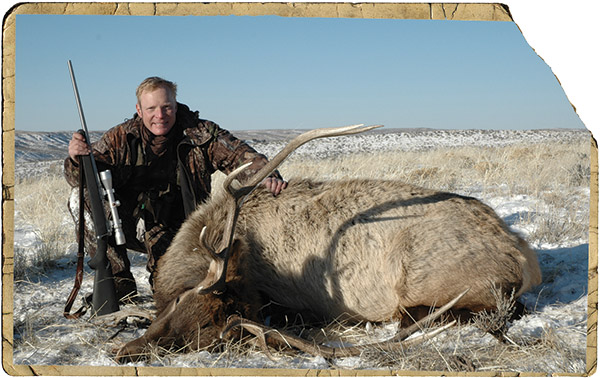 hunter with elk