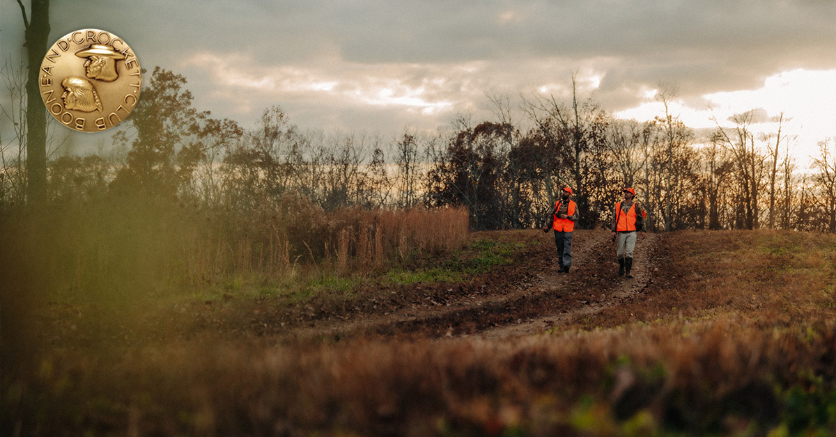 two hunters in the field