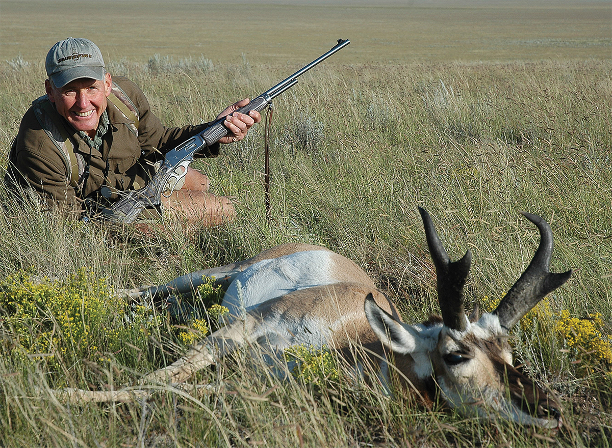 hunter with pronghorn