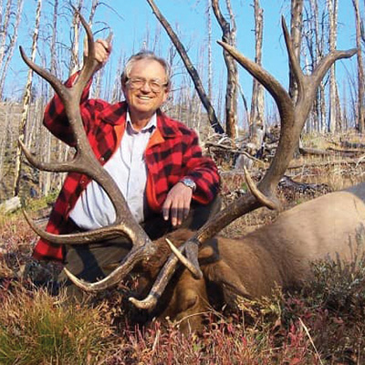 hunter with elk