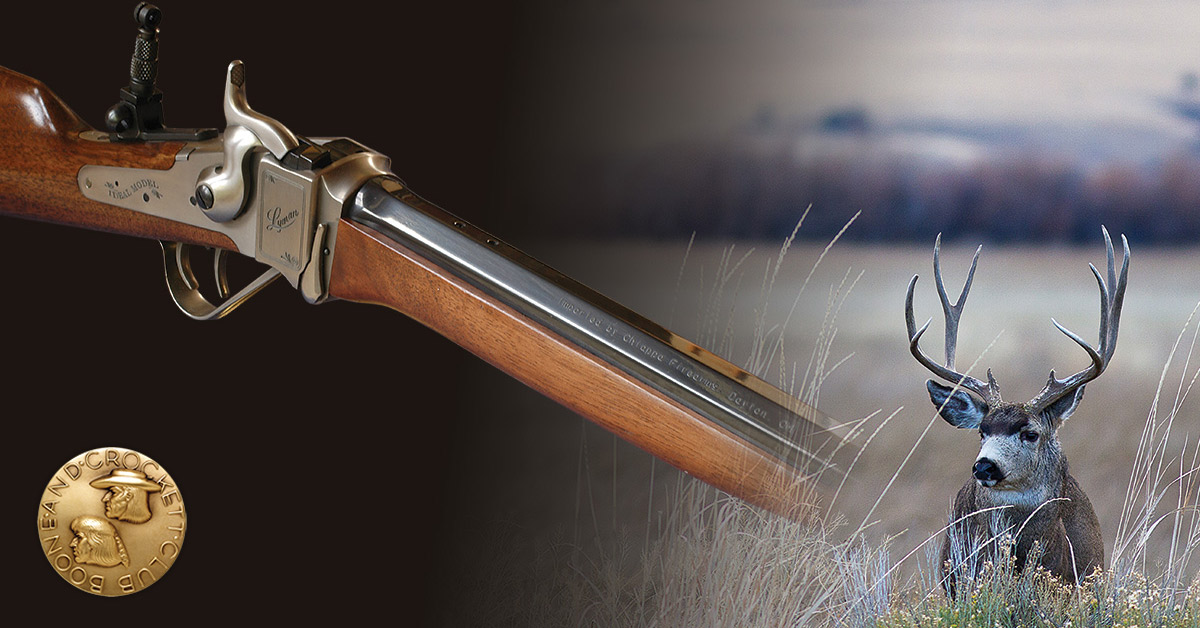 old rifle with mule deer
