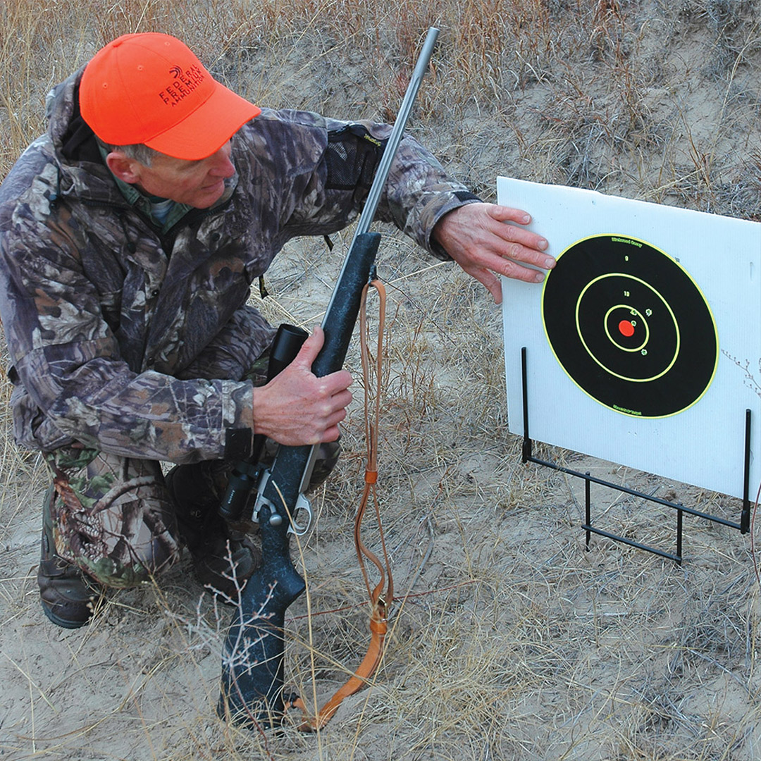 hunter shooting at target