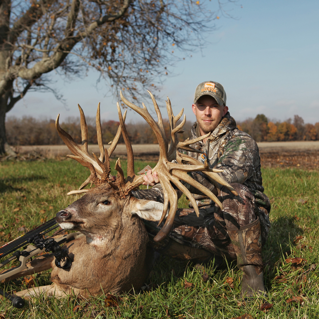 Luke Brewster with non-typical whitetail deer