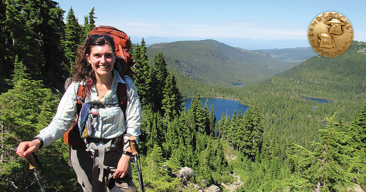 B&C Fellow Alejandra Zubiria Perez hiking a mountain