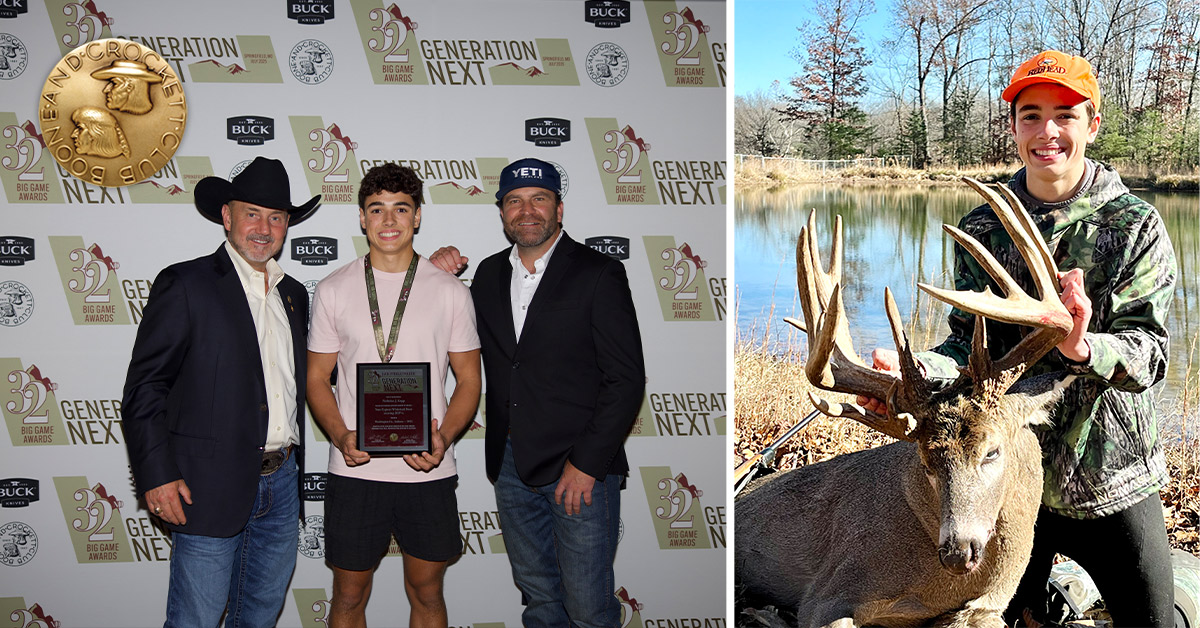 youth hunter with whitetail deer harvest