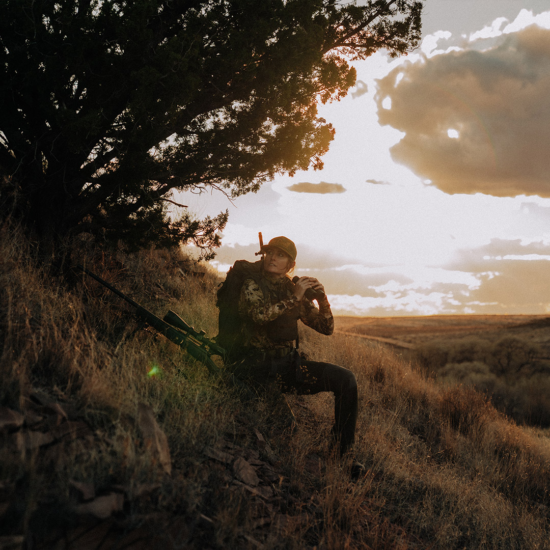 hunter on hill
