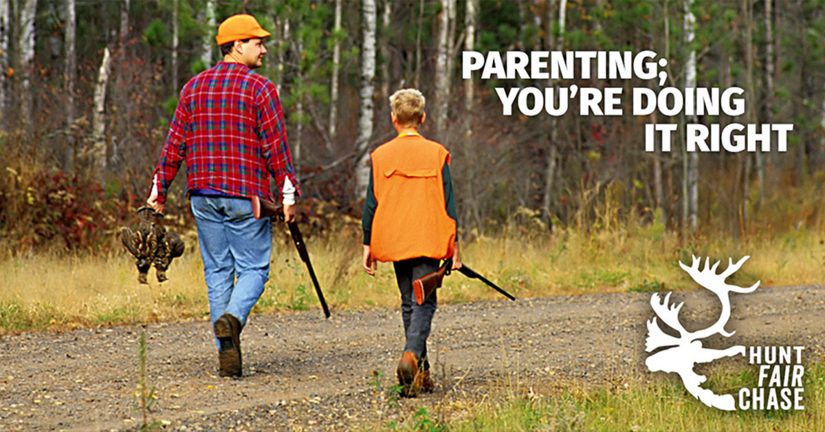 father and son hunting