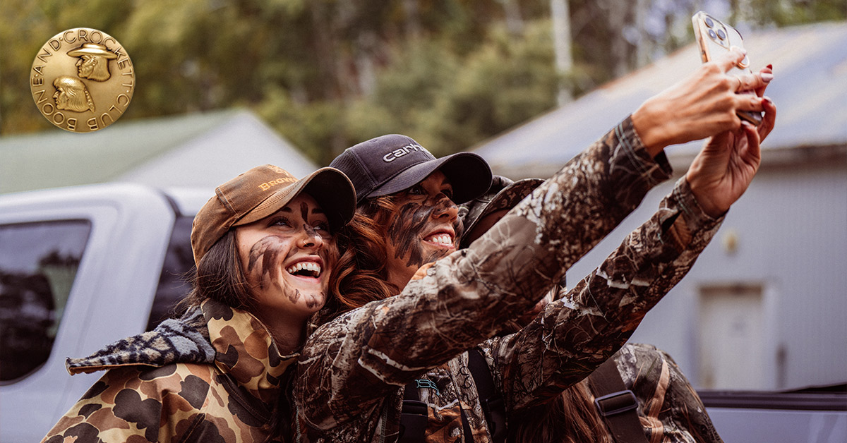 hunters taking selfie