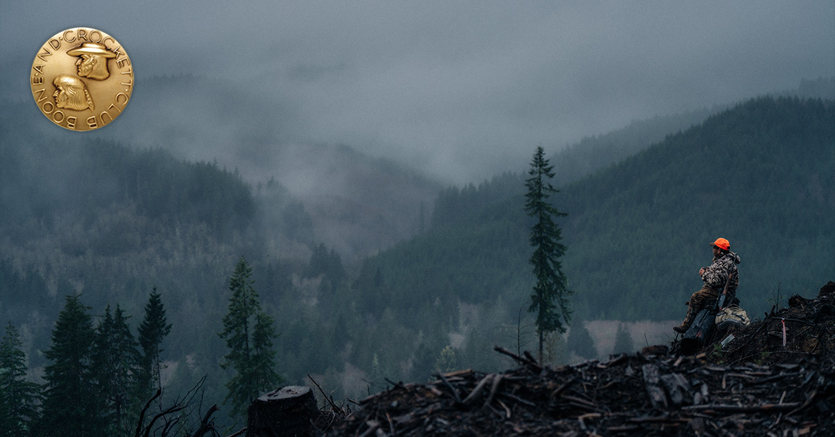 hunter in mountains