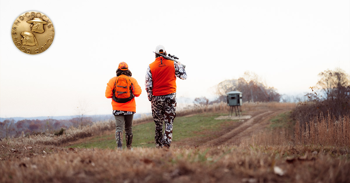 two hunters in the field
