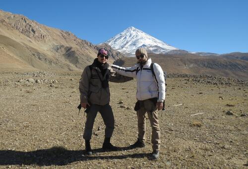 Jamshid (left) and Mehrad Khalaji conducting fieldwork in the Alborz Mountain Range, Tehran Province, Iran.