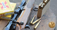 “Number 2” rifle – a Biesen-stocked .270 – with a 4x Leupold