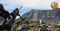 rifle on mountain