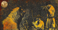 old hunting drawing