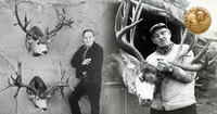 two vintage mule deer hunting photos