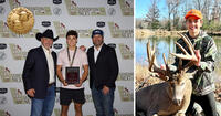 youth hunter with whitetail deer harvest