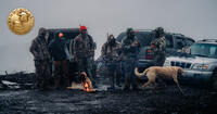 hunters around campfire