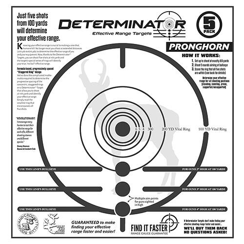 Determinator Effective Range Targets | Boone and Crockett Club